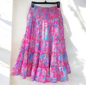 Lilly Pulitzer Deavan Midi Skirt (Elastic Waistband) Size XS